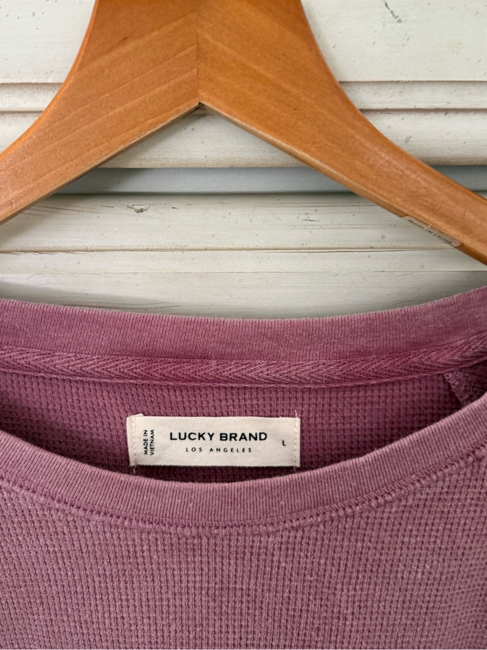 Lucky Brand Raglan Waffle Pullover Top - Picture 6 of 8